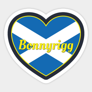 Bonnyrigg Scotland UK Scotland Flag Heart Sticker